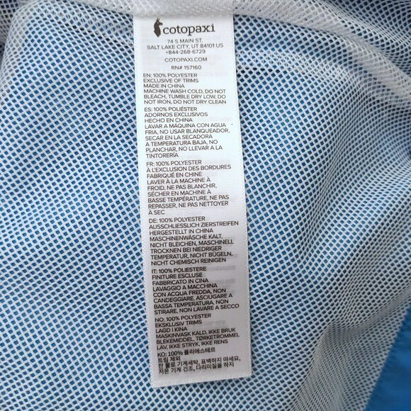 Cotopaxi Teca Crop Jacket Cropped Wind-Resistant Blue Water Polo Size Women's L - Picture 7 of 8